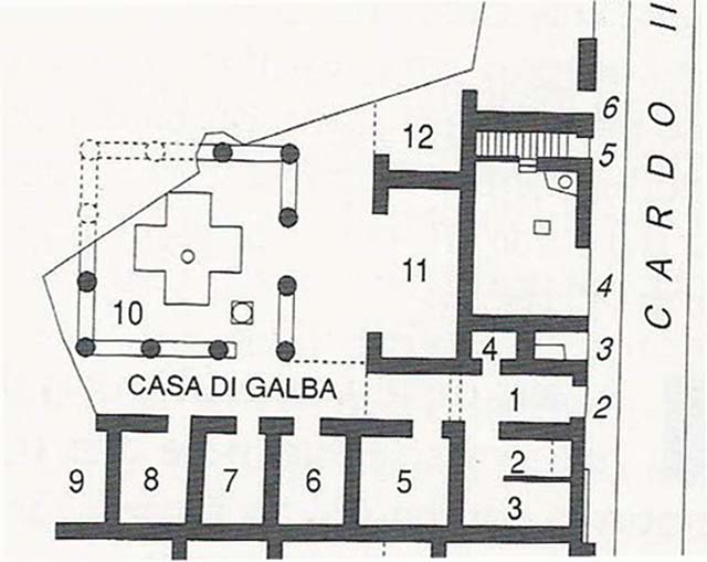 Herculaneum VII.2. Casa di Galba or House of Galba
Plan